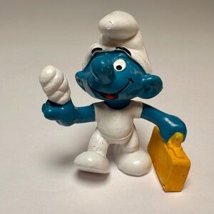🩵 Vintage Smurf with Sore Thumb & Case